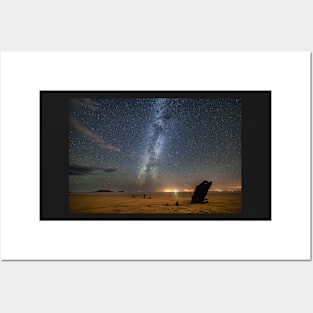 The Milky Way over Rhossili Bay Posters and Art